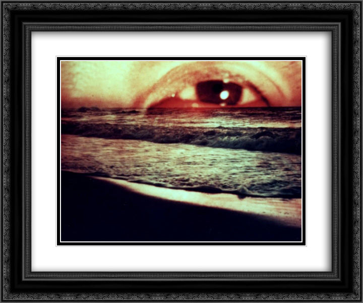 The Distance Between the Landscape and Dusk 24x20 Black Ornate Wood Framed Art Print Poster with Double Matting by Yamamoto, Kanae