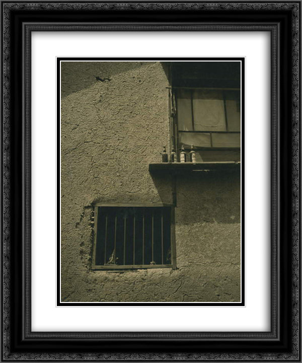 Window 20x24 Black Ornate Wood Framed Art Print Poster with Double Matting by Yamamoto, Kanae