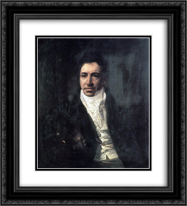 Portrait of the Secretary of State Piotr Kikin 20x22 Black Ornate Wood Framed Art Print Poster with Double Matting by Bryullov, Karl