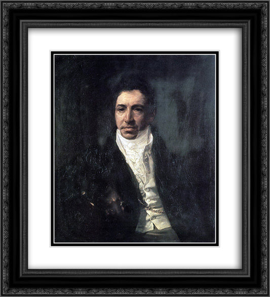 Portrait of the Secretary of State Piotr Kikin 20x22 Black Ornate Wood Framed Art Print Poster with Double Matting by Bryullov, Karl