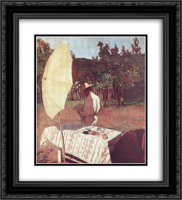 October 20x22 Black Ornate Wood Framed Art Print Poster with Double Matting by Ferenczy, Karoly