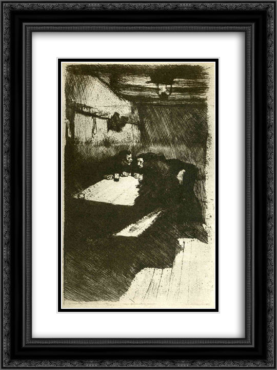 Conspiracy 18x24 Black Ornate Wood Framed Art Print Poster with Double Matting by Kollwitz, Kathe