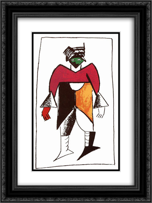New man 18x24 Black Ornate Wood Framed Art Print Poster with Double Matting by Malevich, Kazimir