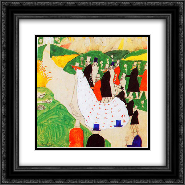 The wedding 20x20 Black Ornate Wood Framed Art Print Poster with Double Matting by Malevich, Kazimir