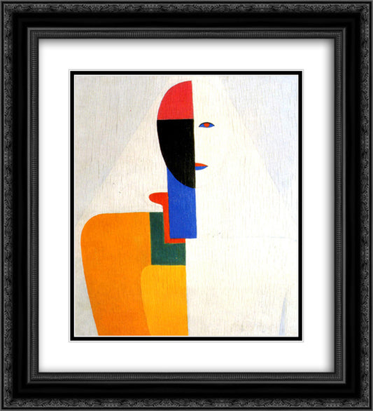 Woman Torso 20x22 Black Ornate Wood Framed Art Print Poster with Double Matting by Malevich, Kazimir
