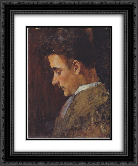 Rudolf Steindl, a brother of the artist 20x24 Black Ornate Wood Framed Art Print Poster with Double Matting by Moser, Koloman