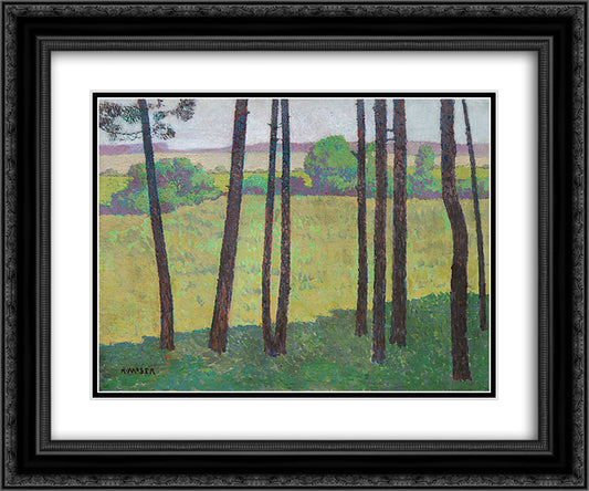 View of strains 24x20 Black Ornate Wood Framed Art Print Poster with Double Matting by Moser, Koloman