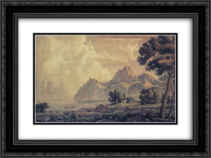 After the rain 24x18 Black Ornate Wood Framed Art Print Poster with Double Matting by Bogaevsky, Konstantin