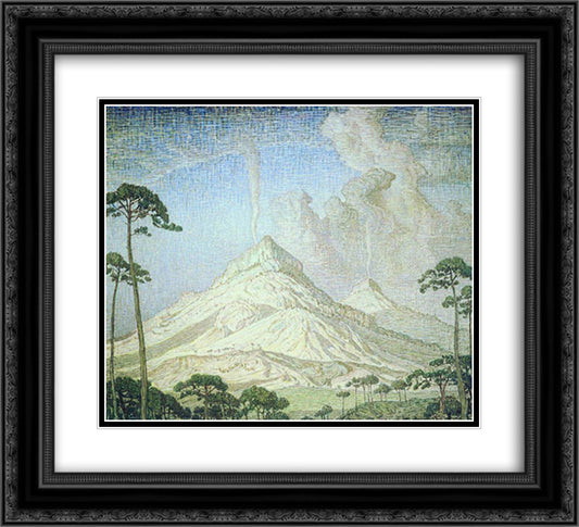 Altars 22x20 Black Ornate Wood Framed Art Print Poster with Double Matting by Bogaevsky, Konstantin