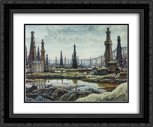 Bibi-Heybat 24x20 Black Ornate Wood Framed Art Print Poster with Double Matting by Bogaevsky, Konstantin