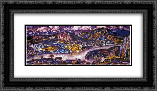 Cimmerian twilight 24x14 Black Ornate Wood Framed Art Print Poster with Double Matting by Bogaevsky, Konstantin