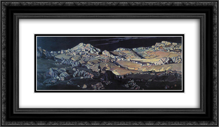 Desert. Tale. 24x14 Black Ornate Wood Framed Art Print Poster with Double Matting by Bogaevsky, Konstantin