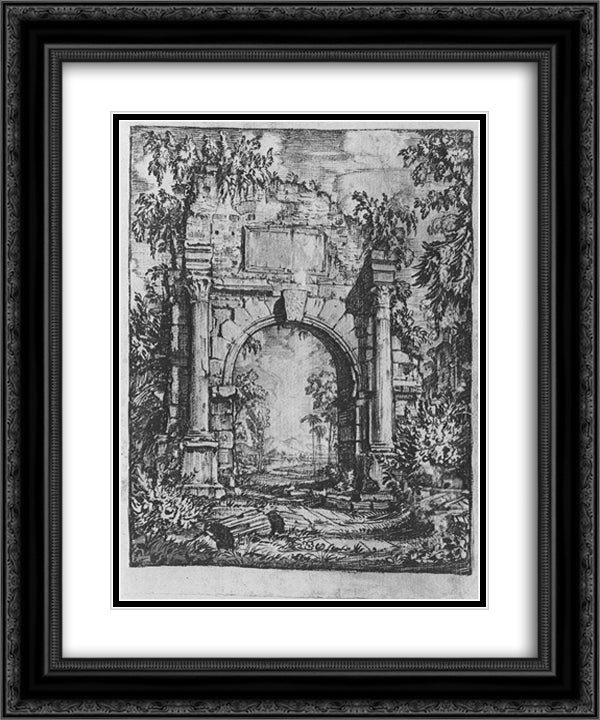 Frontispiece 20x24 Black Ornate Wood Framed Art Print Poster with Double Matting by Bogaevsky, Konstantin