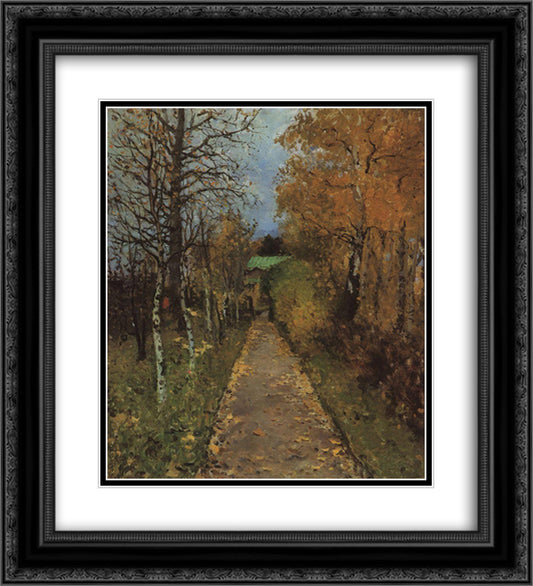 Autumn 20x22 Black Ornate Wood Framed Art Print Poster with Double Matting by Korovin, Konstantin