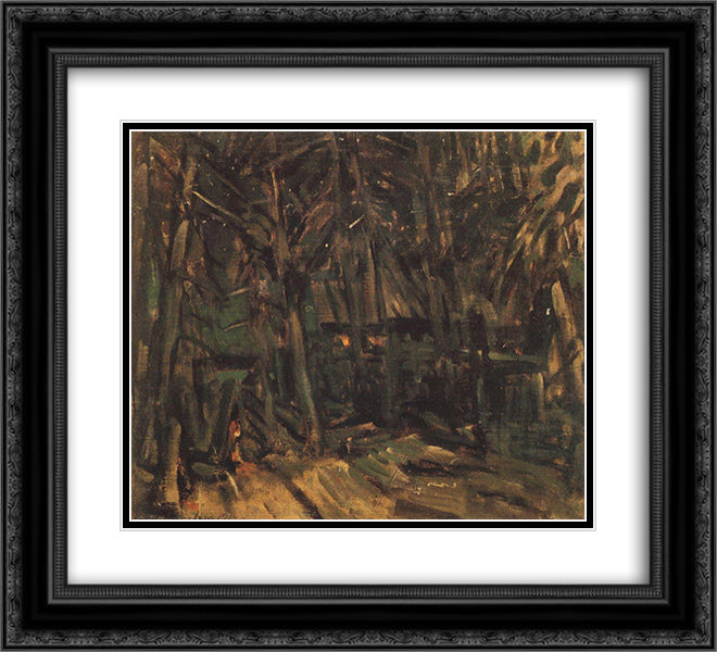 Cell 22x20 Black Ornate Wood Framed Art Print Poster with Double Matting by Korovin, Konstantin