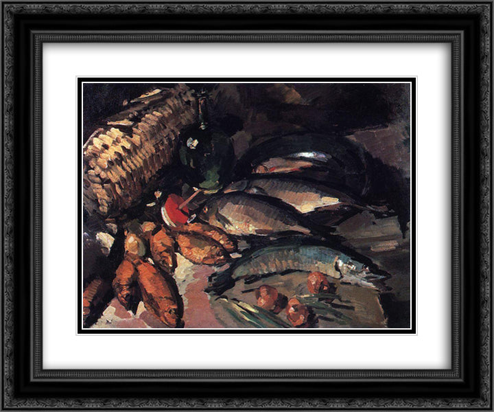 Fish 24x20 Black Ornate Wood Framed Art Print Poster with Double Matting by Korovin, Konstantin