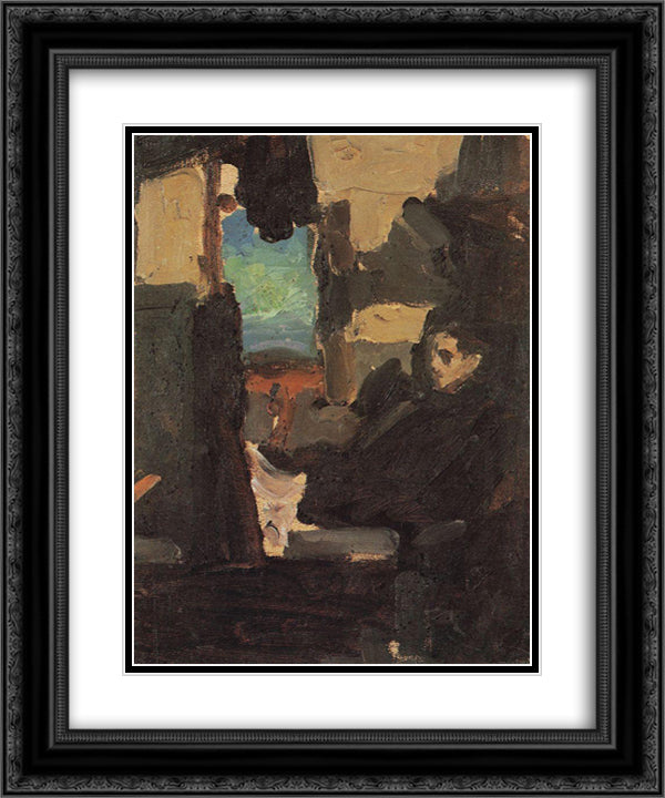 In conjunction 20x24 Black Ornate Wood Framed Art Print Poster with Double Matting by Korovin, Konstantin