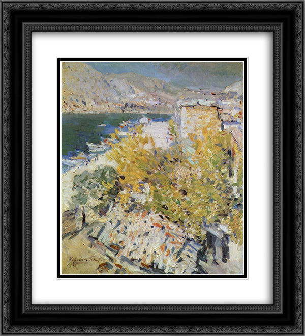 In the south 20x22 Black Ornate Wood Framed Art Print Poster with Double Matting by Korovin, Konstantin