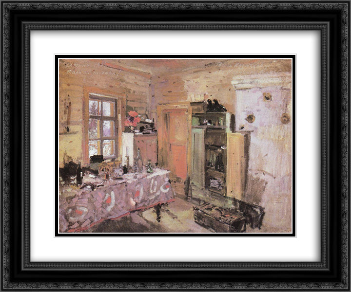 Interior 24x20 Black Ornate Wood Framed Art Print Poster with Double Matting by Korovin, Konstantin