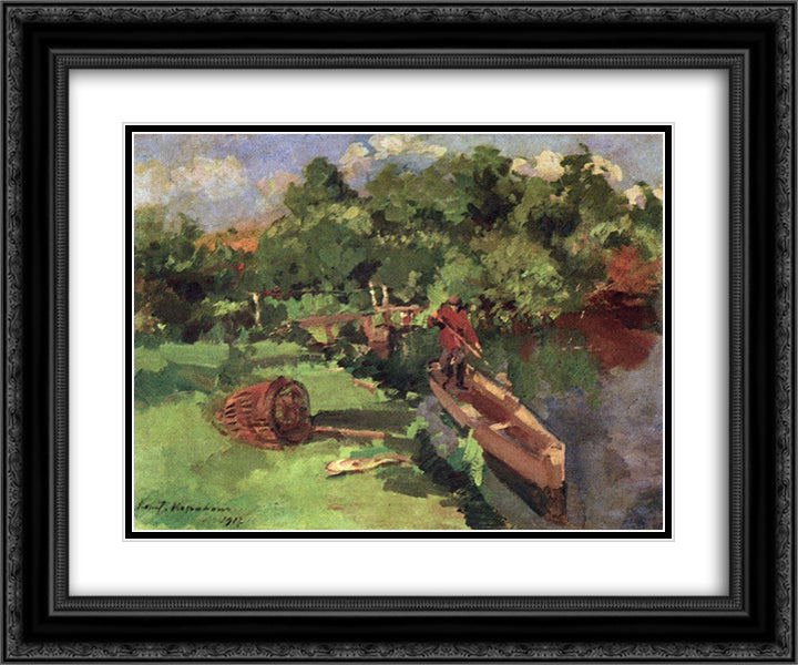 Landscape 24x20 Black Ornate Wood Framed Art Print Poster with Double Matting by Korovin, Konstantin