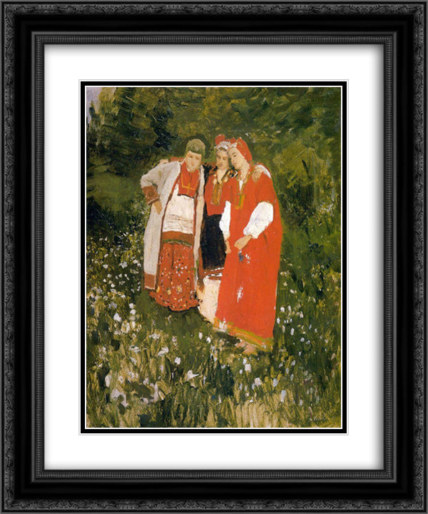 North idilliya 20x24 Black Ornate Wood Framed Art Print Poster with Double Matting by Korovin, Konstantin