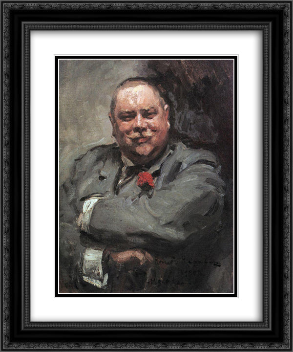 Portrait of Nikolay Chichagov 20x24 Black Ornate Wood Framed Art Print Poster with Double Matting by Korovin, Konstantin