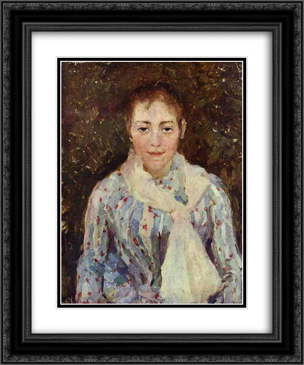 Portrait of the Artist V. V. Wulf 20x24 Black Ornate Wood Framed Art Print Poster with Double Matting by Korovin, Konstantin