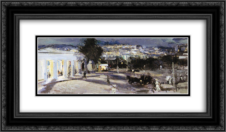 Sevastopol in the evening 24x14 Black Ornate Wood Framed Art Print Poster with Double Matting by Korovin, Konstantin