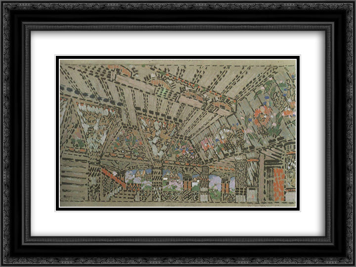 Terem Dadon 24x18 Black Ornate Wood Framed Art Print Poster with Double Matting by Korovin, Konstantin