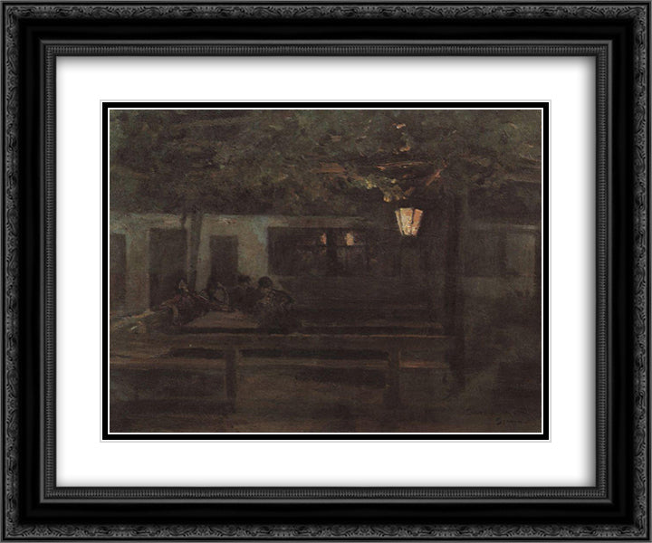 The Spanish Tavern 24x20 Black Ornate Wood Framed Art Print Poster with Double Matting by Korovin, Konstantin