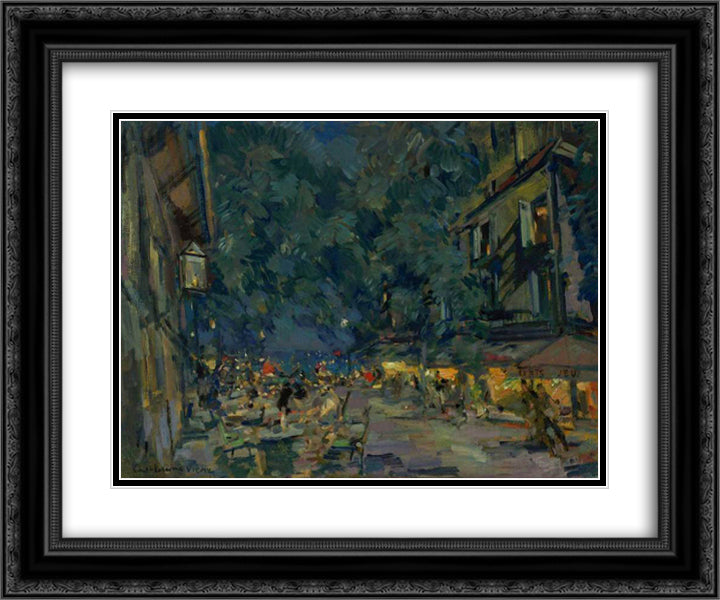 Vichy 24x20 Black Ornate Wood Framed Art Print Poster with Double Matting by Korovin, Konstantin