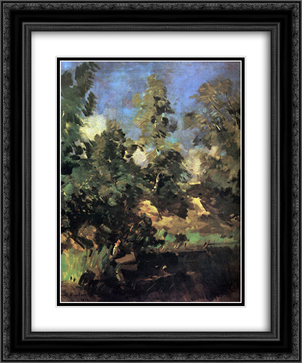Wind 20x24 Black Ornate Wood Framed Art Print Poster with Double Matting by Korovin, Konstantin