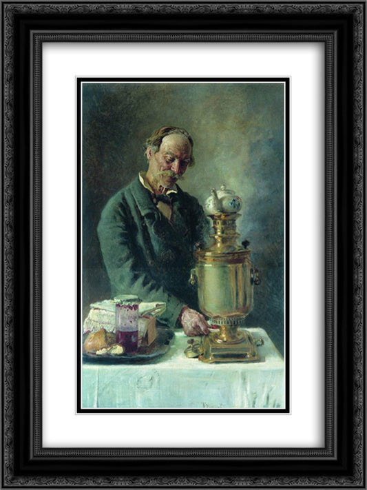 Alexeyich 18x24 Black Ornate Wood Framed Art Print Poster with Double Matting by Makovsky, Konstantin