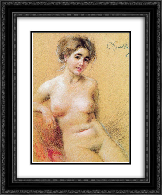 Model 20x24 Black Ornate Wood Framed Art Print Poster with Double Matting by Makovsky, Konstantin