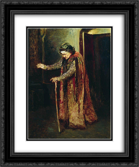 Nanny of Ivan the Terrible 20x24 Black Ornate Wood Framed Art Print Poster with Double Matting by Makovsky, Konstantin