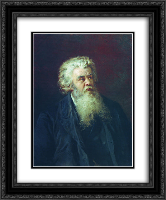Pavel Vyazemsky 20x24 Black Ornate Wood Framed Art Print Poster with Double Matting by Makovsky, Konstantin