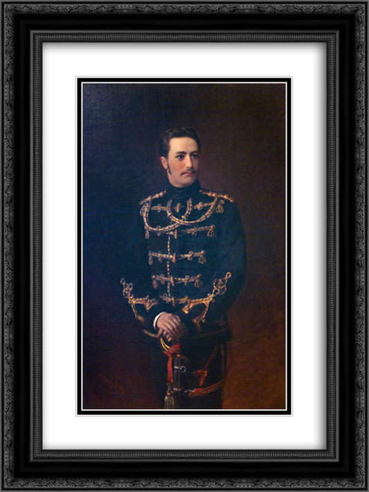Portrait of the Count G.Bobrinsky 18x24 Black Ornate Wood Framed Art Print Poster with Double Matting by Makovsky, Konstantin