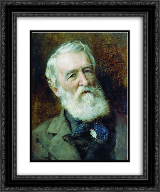 Portrait of the Wrighter D.Grigorovich 20x24 Black Ornate Wood Framed Art Print Poster with Double Matting by Makovsky, Konstantin