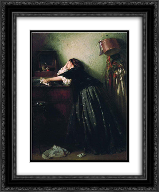 Widow 20x24 Black Ornate Wood Framed Art Print Poster with Double Matting by Makovsky, Konstantin