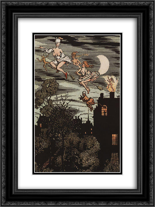 Book of the Marquise. Illustration 7 18x24 Black Ornate Wood Framed Art Print Poster with Double Matting by Somov, Konstantin