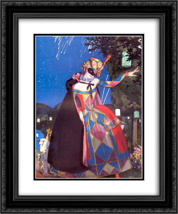 Columbine's Little Tongue 20x24 Black Ornate Wood Framed Art Print Poster with Double Matting by Somov, Konstantin
