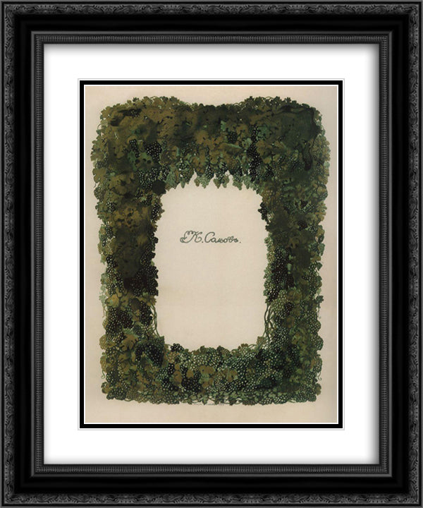 Frontispiece of the Journal 'World of Art' 20x24 Black Ornate Wood Framed Art Print Poster with Double Matting by Somov, Konstantin
