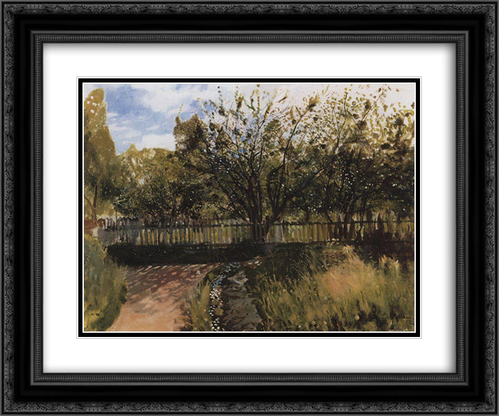 Garden 24x20 Black Ornate Wood Framed Art Print Poster with Double Matting by Somov, Konstantin