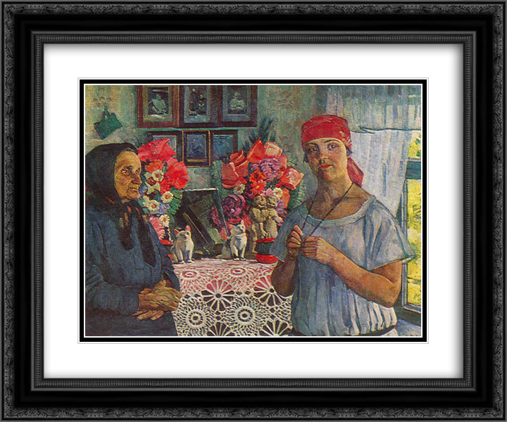 Disappearing Province 24x20 Black Ornate Wood Framed Art Print Poster with Double Matting by Yuon, Konstantin