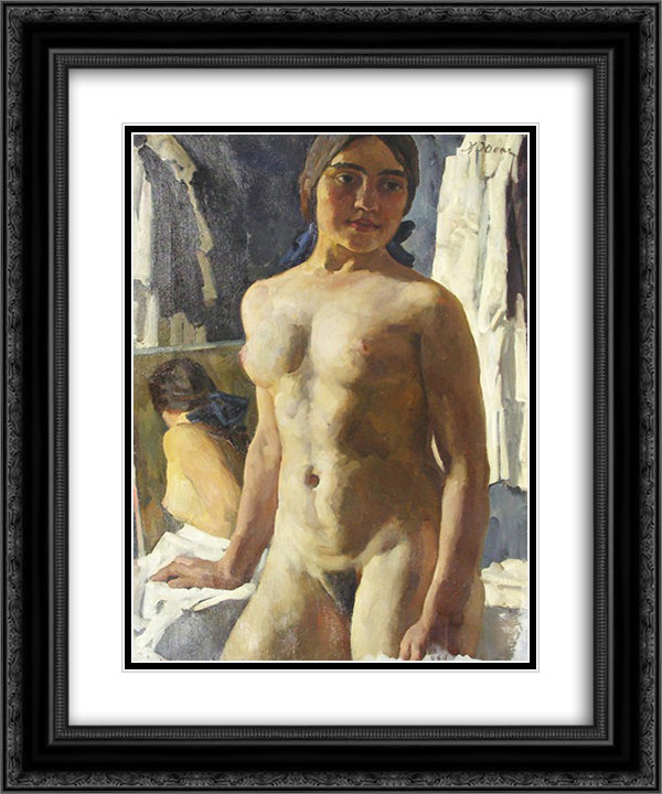 The Body 20x24 Black Ornate Wood Framed Art Print Poster with Double Matting by Yuon, Konstantin