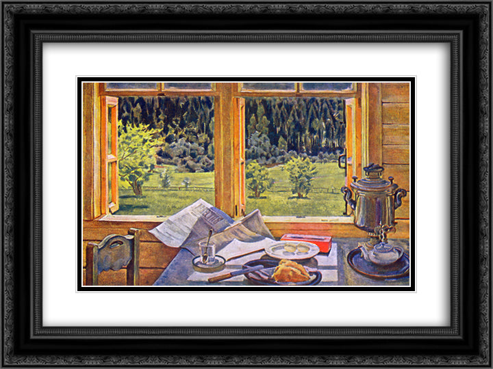 Window to Nature. Ligachevo, may 24x18 Black Ornate Wood Framed Art Print Poster with Double Matting by Yuon, Konstantin