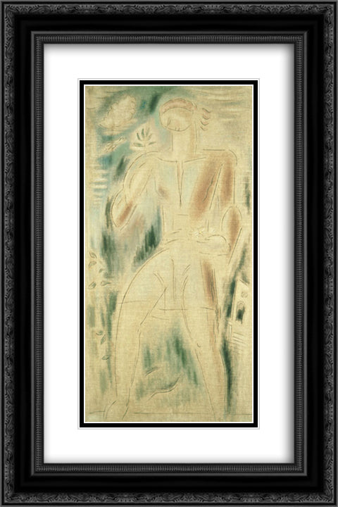 Angel 16x24 Black Ornate Wood Framed Art Print Poster with Double Matting by Parthenis, Konstantinos