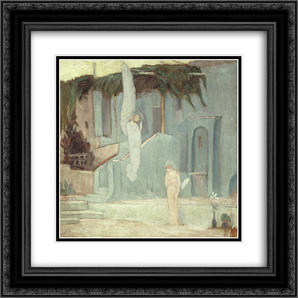 Annunciation 20x20 Black Ornate Wood Framed Art Print Poster with Double Matting by Parthenis, Konstantinos