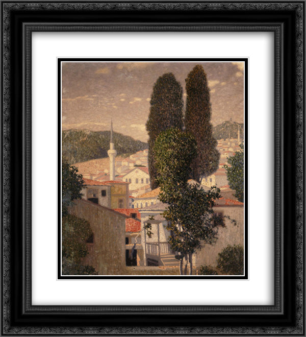 Landscape from Kavala 20x22 Black Ornate Wood Framed Art Print Poster with Double Matting by Parthenis, Konstantinos