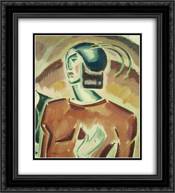 Pink Figure (Wizard) 20x22 Black Ornate Wood Framed Art Print Poster with Double Matting by Parthenis, Konstantinos